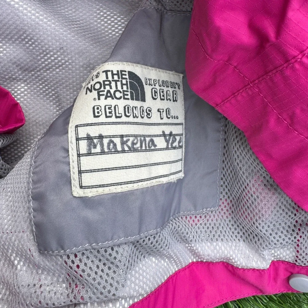The North Face HyVent Rain Jacket Girls Pink Waterproof Hooded Shell Coat
